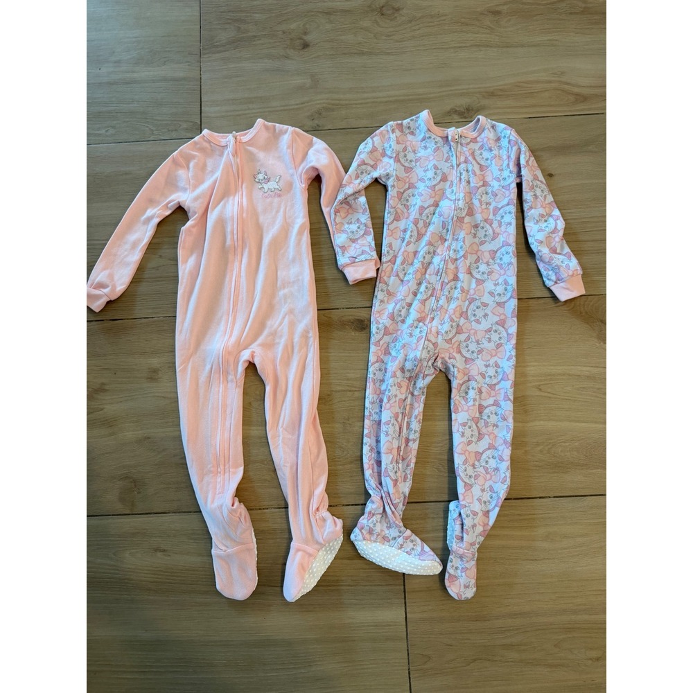 Disney Baby Marie Aristocats Pink Footed Pajamas Sleepers 2 Pack 18M